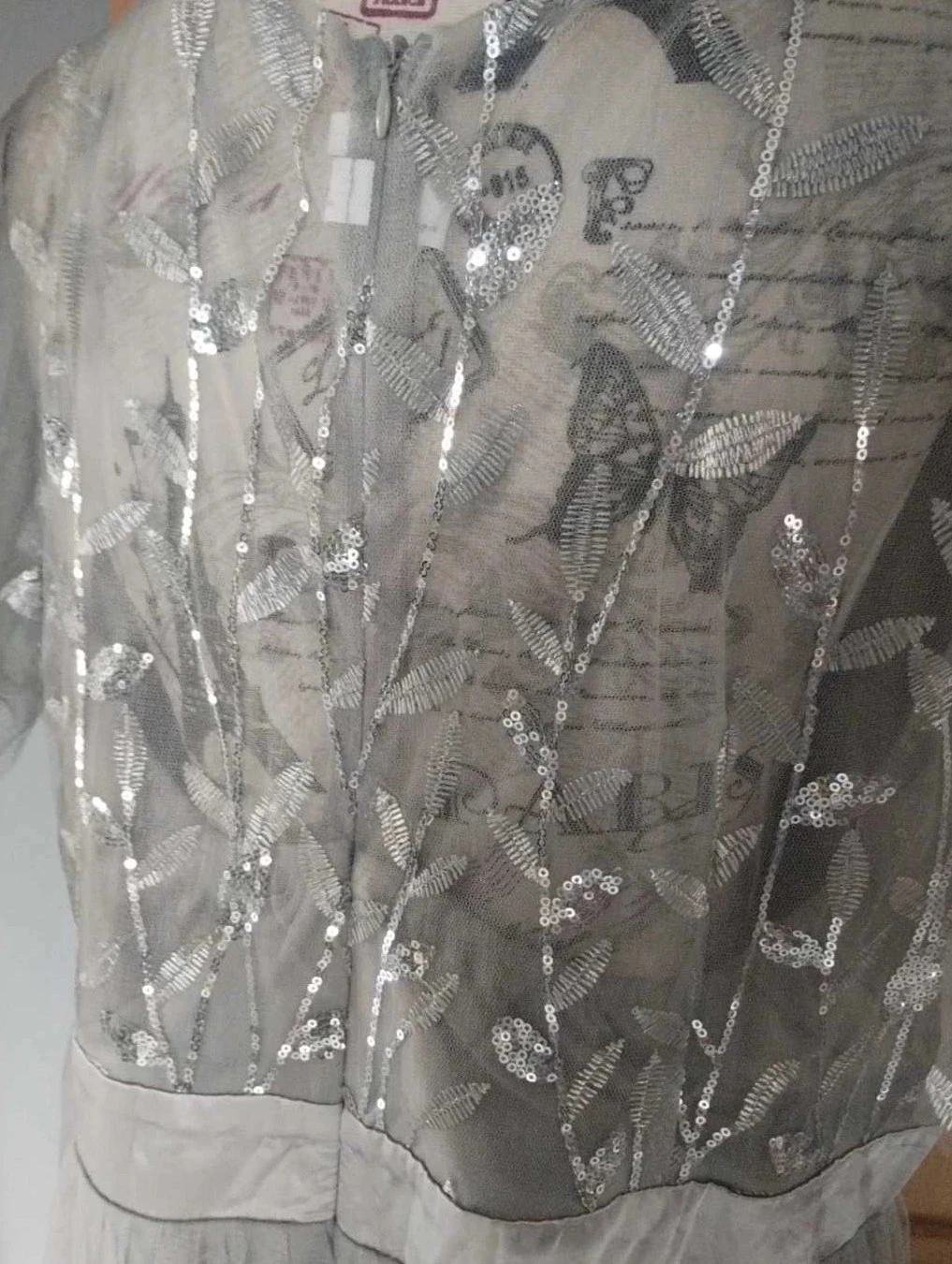 Vestido largo de fiesta con lentejuelas gris XXXL + zapatos de tacón P39 – photo 7